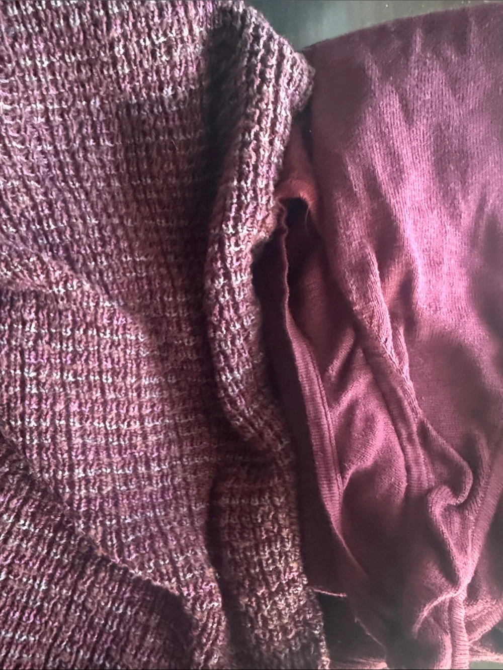 Women's 3Piece Set Sleeveless Knit Tank & Skirt with Matching Cardigan-Burgundy
